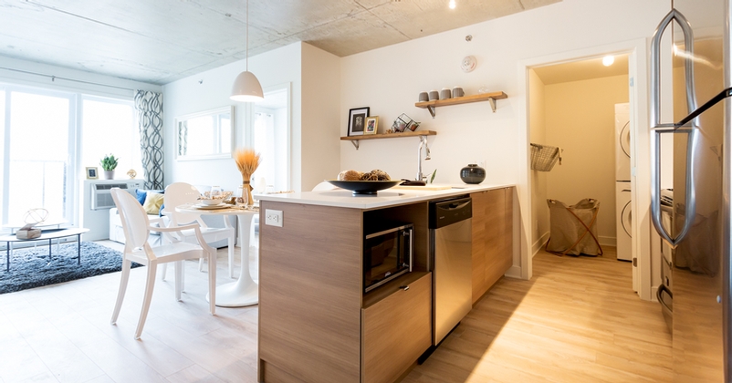 luxurious 1 bedroom Apartments for rent in Montreal at LHexagone - Photo 03 - RentQuebecApartments – L21370